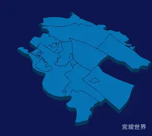 echarts天津市东丽区地图3d地图实例旋转动画效果